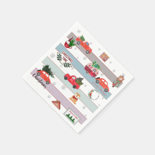 Christmas tree run napkin