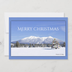 Christmas Tree San Francisco Peaks Flagstaff AZ Holiday Card