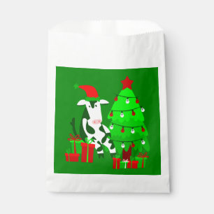 christmas tree santa claus cow favour bag