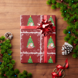 Christmas tree   Santa   customisable Wrapping Paper