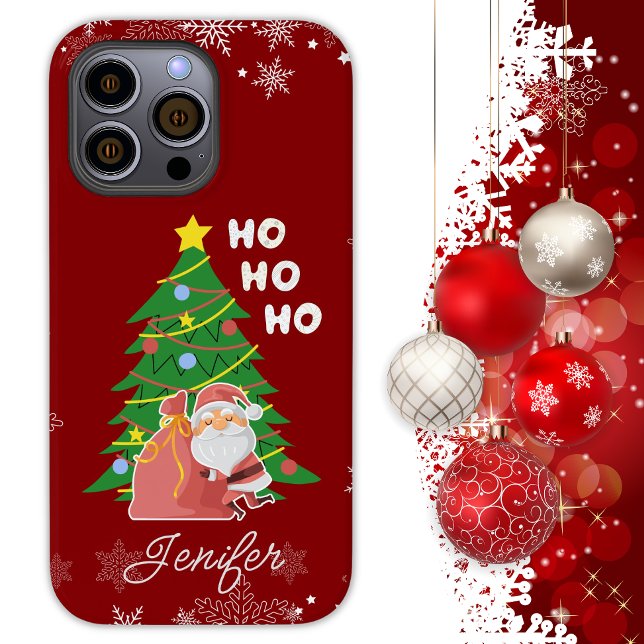 Christmas tree | Santa | gift customisable Case-Mate iPhone Case (Creator Uploaded)