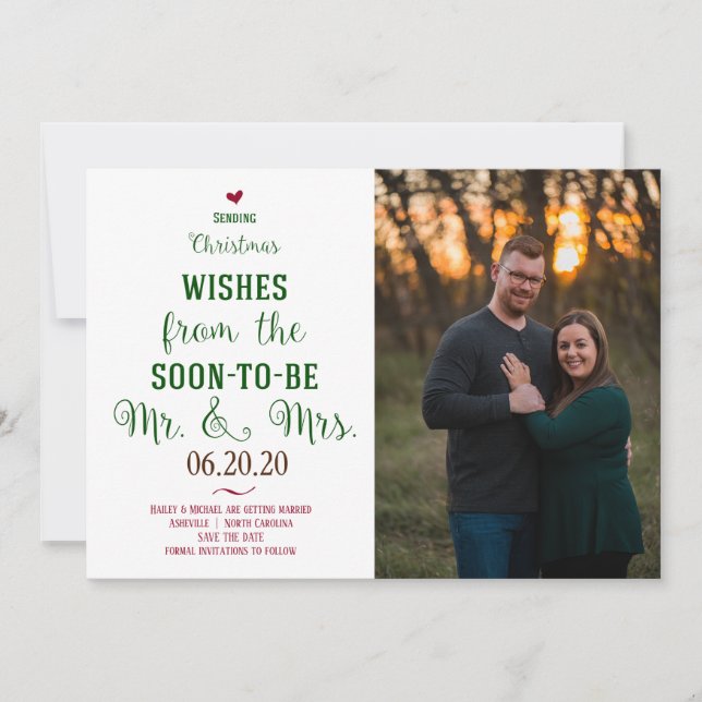 Christmas Tree Save the Date Invitation (Front)