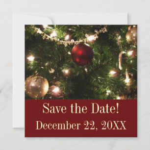 Christmas Tree Save the Date Magnet Holiday Card