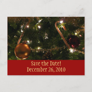 Christmas Tree Save the Date Postcard