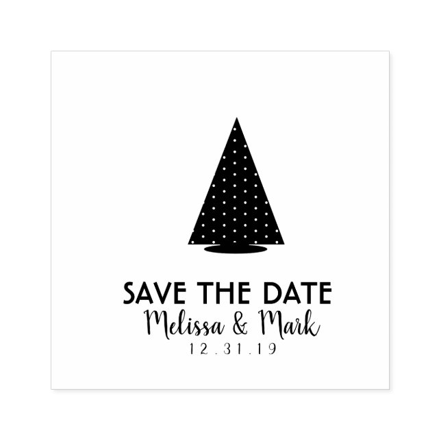 Christmas Tree  Save the Date Trees Wedding  Rubber Stamp (Imprint)