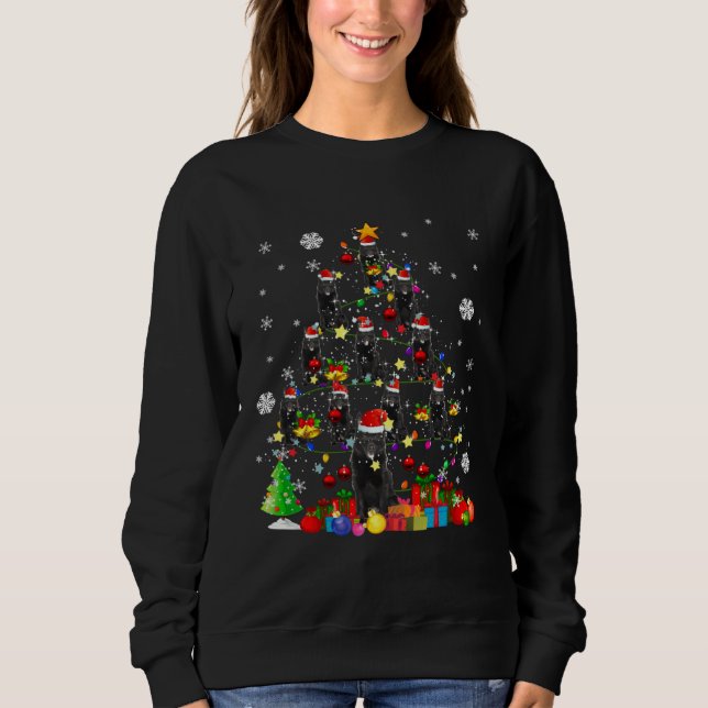 Christmas Tree Schipperke Christmas Santa Dog Sweatshirt (Front)