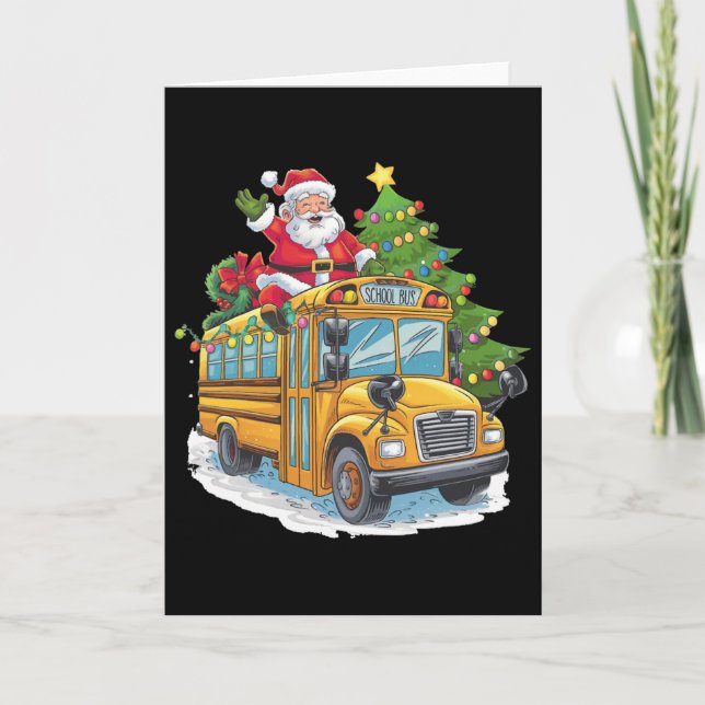 Christmas Tree School Bus Driver Costume Adults An Card (Front)