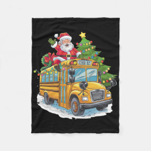 Christmas Tree School Bus Driver Costume Adults An Fleece Blanket