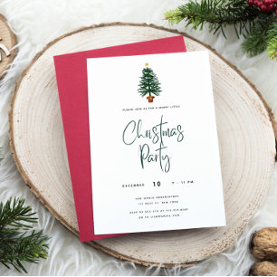 Christmas Tree Script Christmas Party Invitation