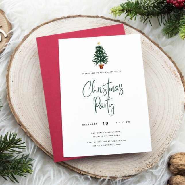 Christmas Tree Script Christmas Party Invitation (Creator Uploaded)