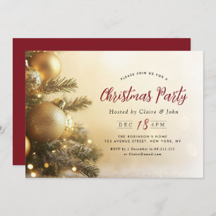 christmas tree script holiday party invitation