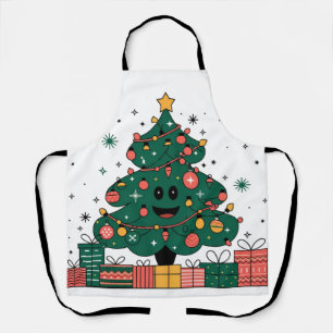 Christmas tree Season greetings Apron