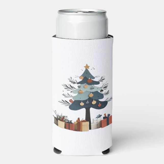 Christmas tree  seltzer can cooler (Seltzer Front)