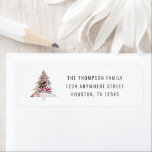 Christmas Tree Shape Photo Return Name Address Return Address Label<br><div class="desc">Christmas Tree Shape Photo Return Name Address. Celebrate the season in style with this modern photo Christmas card featuring your own image framed in a festive Christmas tree shape! Simply replace the sample photo with your own and personalise with your details.</div>