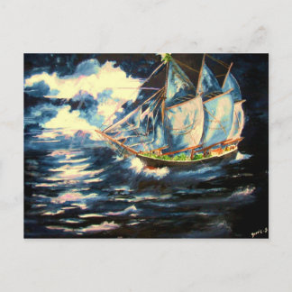 Christmas Tree Ship Holiday Postcard