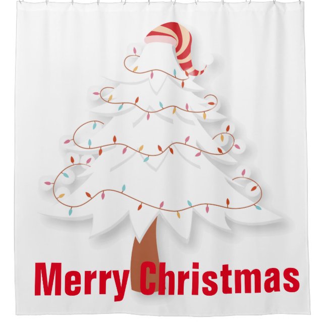 Christmas Tree Shower Curtain (Front)