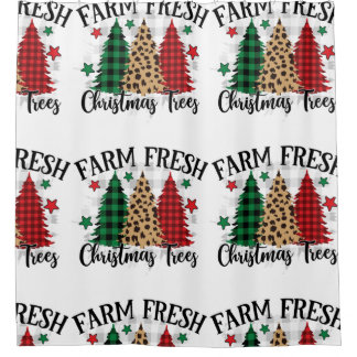 christmas tree shower curtain