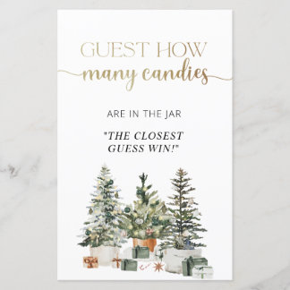 Christmas Tree Shower Guess the Baby Food Game