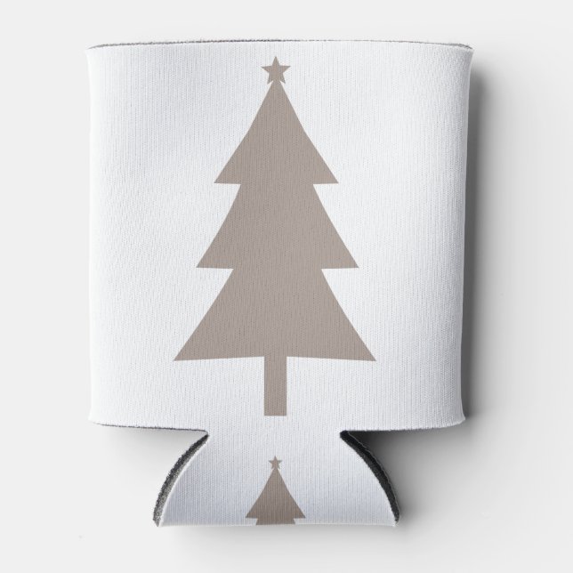Christmas tree Silhouette 7 Can Cooler (Front)