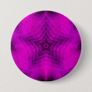 Christmas Tree Silhouette & Purple Star Gradient 7.5 Cm Round Badge