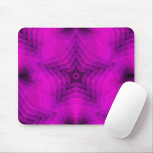 Christmas Tree Silhouette & Purple Star Gradient Mouse Pad