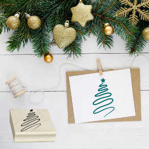 Christmas Tree Silhouette  Rubber Stamp