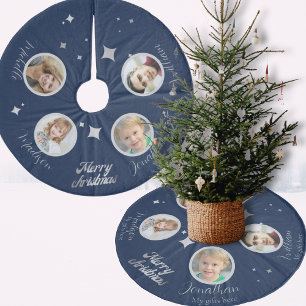 Christmas Tree Skirt blue photo gift placement