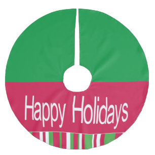 Christmas Tree Skirt Happy Holidays 