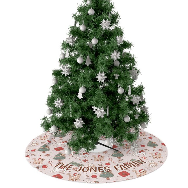 Christmas Tree Skirt, Personalised Christmas Tree Brushed Polyester Tree Skirt (Creator Uploaded)