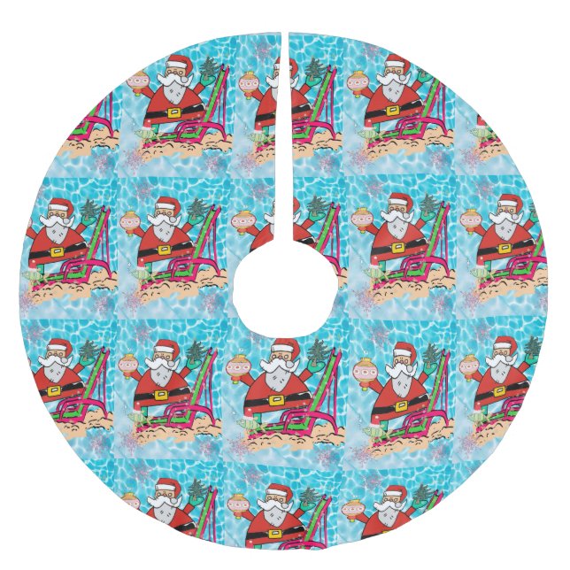 Christmas Tree Skirt Santa (Front)