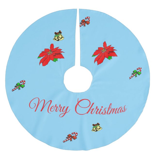 Christmas Tree Skirt with Symbols of Christmas (Front)