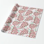 Christmas Tree Snack Cake Wrapping Paper<br><div class="desc">Give your Christmas gifts an extra dose of sweetness with our food-inspired wrapping paper! Our Christmas tree cake gift wrap features an adorable design that's perfect for the holiday season. This paper will add an extra element of fun and whimsy to your gift giving experience.</div>