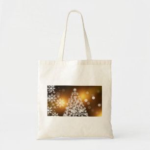 Christmas Tree Snowflakes Christmas Card Christmas Tote Bag
