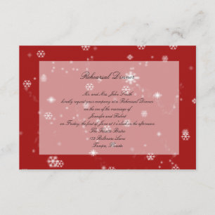 Christmas Tree Snowflakes Wedding Rehearsal Dinner Invitation