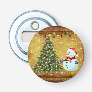 Christmas Tree Snowman Bottle Opener
