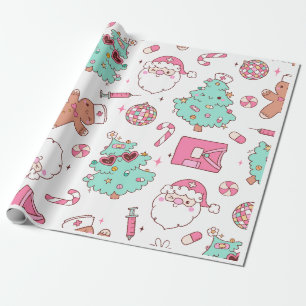 Christmas Tree Snowman Christmas Party  I Wrapping Paper