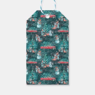 Christmas Tree, Snowmen and Bunnies Gift Tags