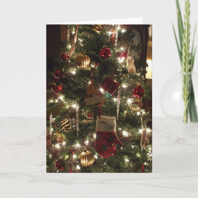 christmas tree sparkles holiday card (Front)