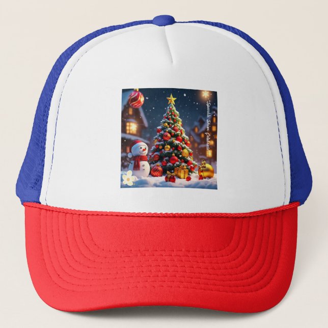 "Christmas Tree Splendour" Trucker Hat (Front)