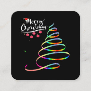  Christmas Tree   Square Business Card