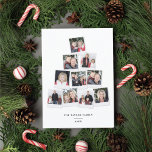 Christmas Tree Square Kids Photo Collage Holiday Card<br><div class="desc">This photo collage holiday cards features multiple photos of your kids arranged to form a Christmas tree. Square photos work best in this design - perfect for showing off your social media snapshots from the year! Customise it to change the background colour or the personalised holiday newsletter on the back....</div>