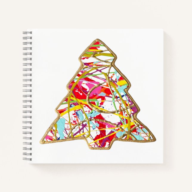 Christmas Tree Square Notebook (Front)