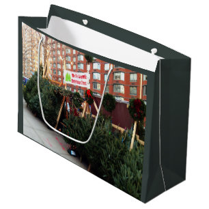 Christmas Tree Stand Upper West Side New York City Large Gift Bag