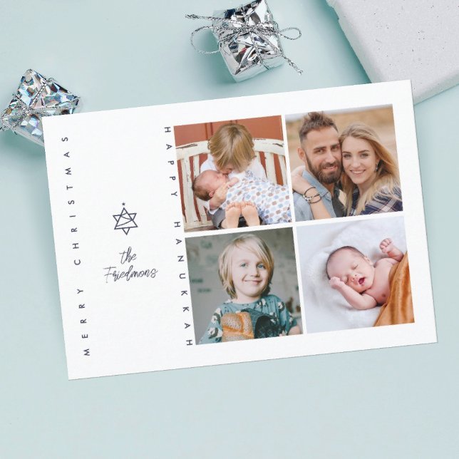 Christmas Tree Star of David Holiday Card (Creator Uploaded)