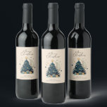 Christmas Tree Stars The Moon Wine Label<br><div class="desc">Christmas Tree Stars The Moon Wine Label</div>