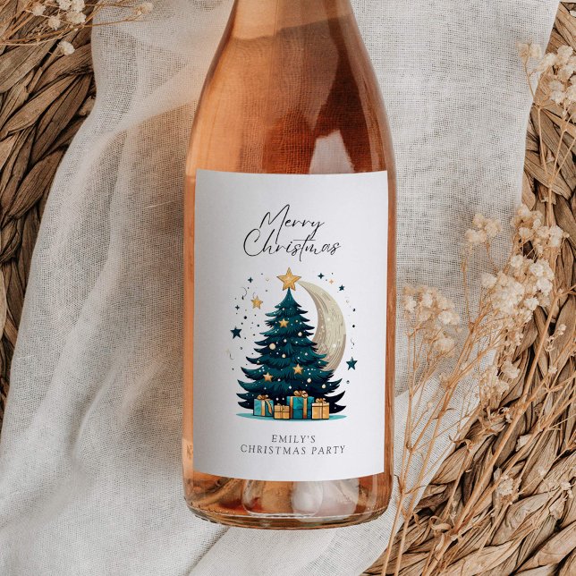 Christmas Tree Stars The Moon Wine Label (Creator Uploaded)