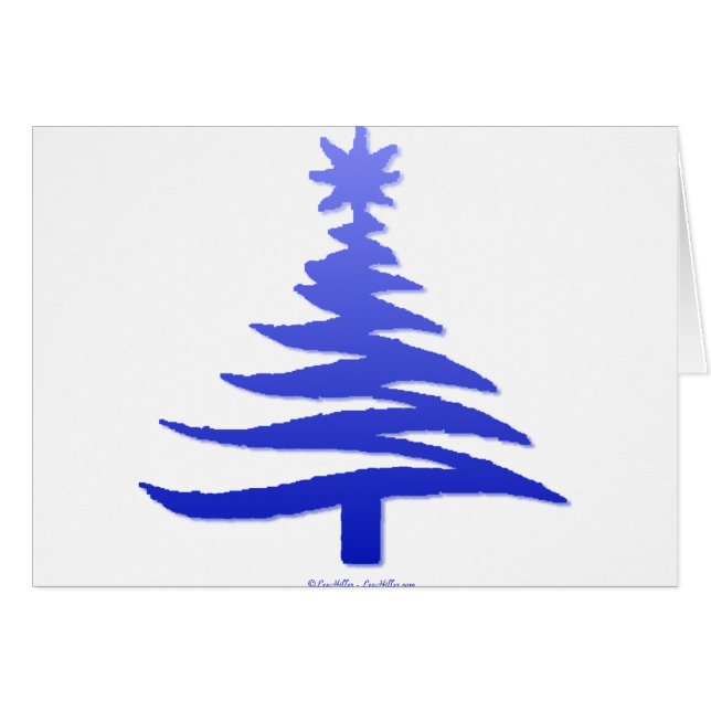 Christmas Tree Stencil Cobalt Blue (Front Horizontal)