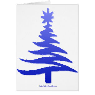 Christmas Tree Stencil Cobalt Blue