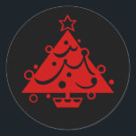 christmas tree sticker<br><div class="desc">black and red christmas tree sticker</div>
