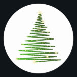 Christmas Tree Stickers<br><div class="desc">Holiday sticker shown with a festive Christmas tree print.  Customise or buy as is.</div>